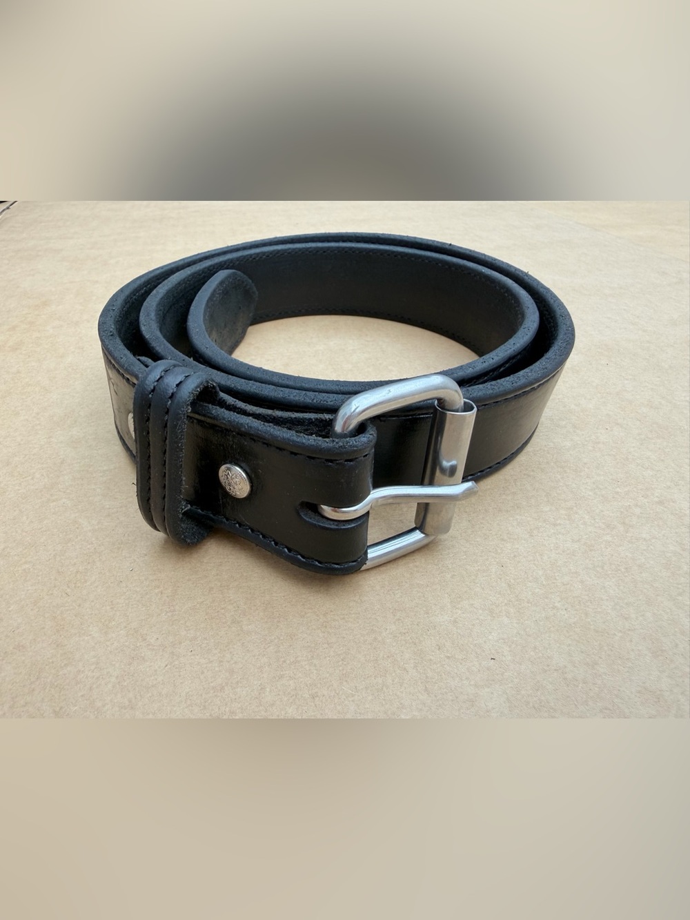 Urban Carry Black Genuine Leather Belt Size 40 Heavy Duty Roller Buckle